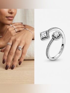 Pandora Abstract Elegance ring in sterling silver 925, Size: 56/ 7.5